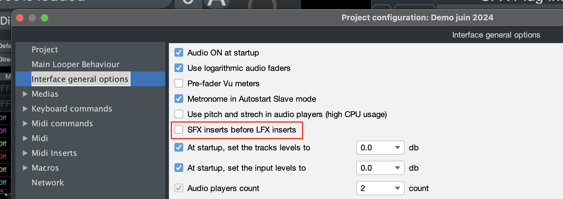 SFX inserts before LFX inserts